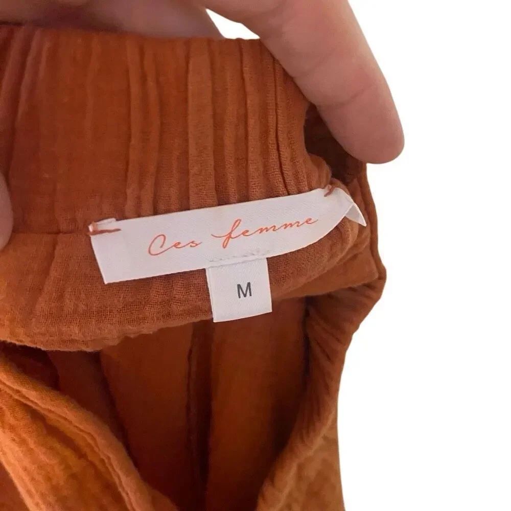 Ces femme shorts jumpsuit adjustable medium orange - Picture 4 of 7
